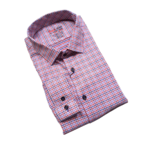 Leo Chevalier Red Label Check Dress Shirt - Red/Blue