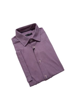 RED HORST  SHORT SLEEVE CIRCLE PATTERN DRESS SHIRT
