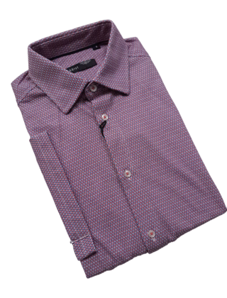 RED HORST  SHORT SLEEVE CIRCLE PATTERN DRESS SHIRT