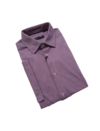 RED HORST  SHORT SLEEVE CIRCLE PATTERN DRESS SHIRT