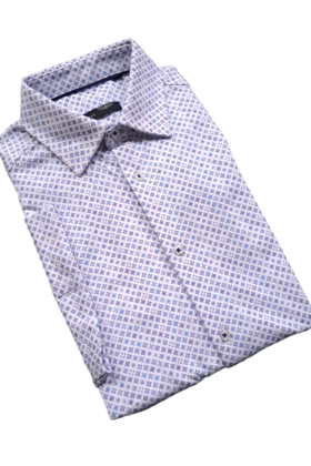 WHITE HORST SHORT SLEEVE FLORAL PATTERN DRESS SHIRT