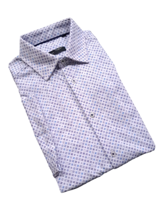 WHITE HORST SHORT SLEEVE FLORAL PATTERN DRESS SHIRT