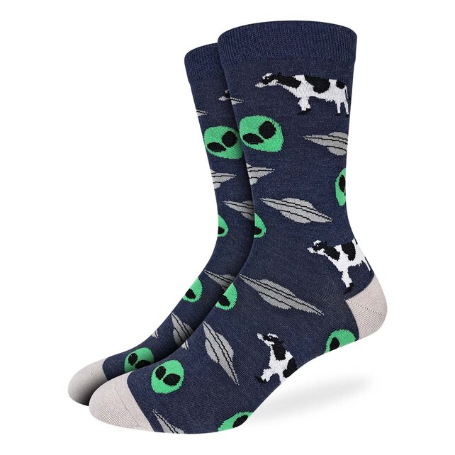 Good Luck Socks - Aliens and Cows Good Luck Socks - Aliens and Cows
