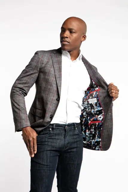 7 Downie St. Thermolite Plaid Sport Coat - Hawk 7 Downie St. Thermolite Plaid Sport Coat - Hawk