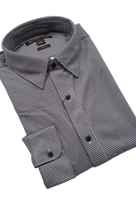 Michael Kors Performance Stretch Dress Shirt - Gingham - Black