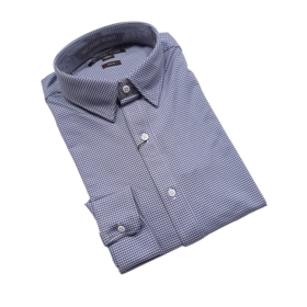 Michael Kors Performance Stretch Dress Shirt - Gingham - Danish Blue