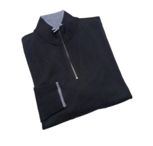 Michael Kors Merino Wool Core Quarter-Zip Sweater - Black