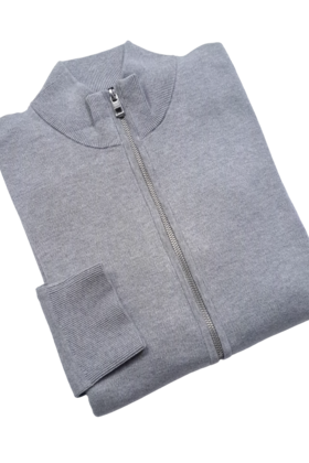 Michael Kors Core Full Zip Sweater - Heather Grey