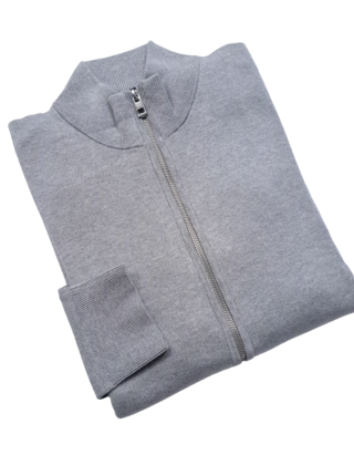 Michael Kors Core Full Zip Sweater - Heather Grey