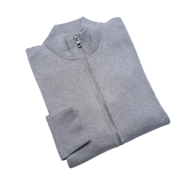 Michael Kors Core Full Zip Sweater - Heather Grey Michael Kors Core Full Zip Sweater - Heather Grey