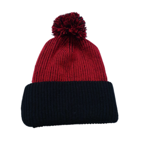 CC APPAREL CLASSIC POM POM TOQUE RED/BLACK