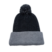 CC APPAREL CLASSIC POM POM TOQUE GREY/BLACK