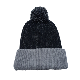 CC APPAREL CLASSIC POM POM TOQUE GREY/BLACK