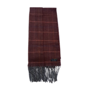 FRAAS PLAID CASHMINK SCARF DARK RED