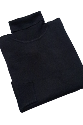 Scala Milano Turtleneck Sweater - Black
