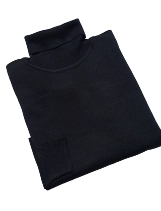 Scala Milano Turtleneck Sweater - Black