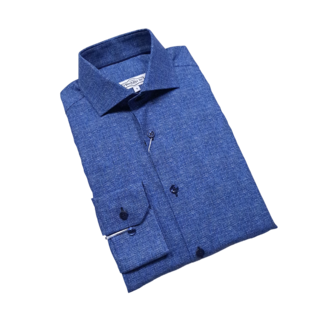 7 Downie St. Patterned Dress Shirt - Blue - SW 1110 LS