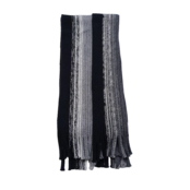 FRAAS KNIT ACYLIC SCARF - White/Black