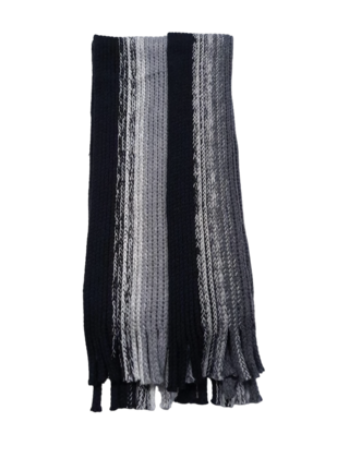 FRAAS KNIT ACYLIC SCARF - White/Black
