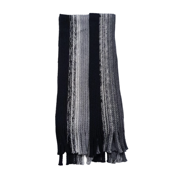 FRAAS KNIT ACYLIC SCARF - White/Black