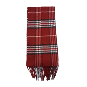 FRAAS PLAID CASHMINK SCARF RED