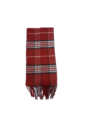 FRAAS PLAID CASHMINK SCARF RED