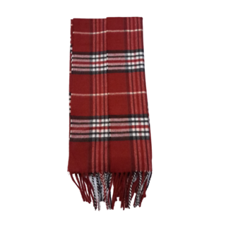 FRAAS PLAID CASHMINK SCARF RED