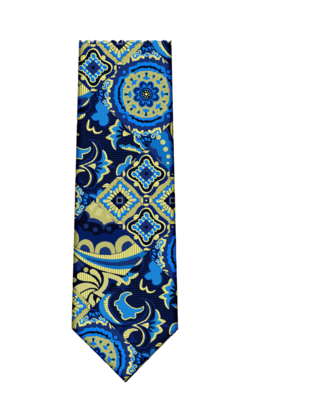 7 Downie St. Patterned Silk Tie - K22185