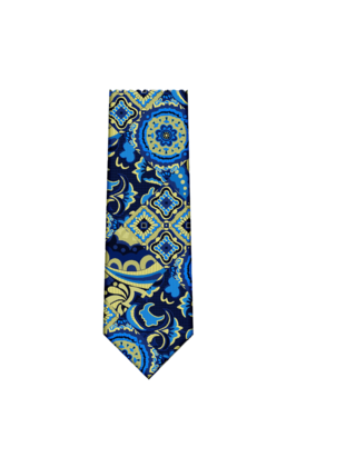 7 Downie St. Patterned Silk Tie - K22185