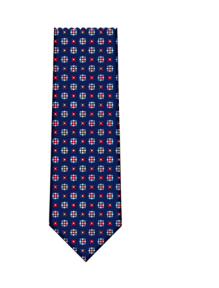 7 Downie St. Pattern Silk Tie - K22162B