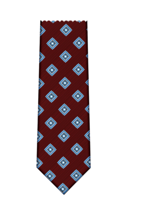 7 Downie St. Pattern Silk Tie - K22497-1