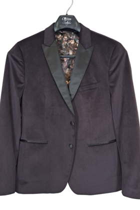 LIEF HORSENS VELVET TUX JACKET 46R PLUM
