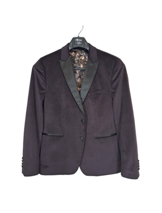 LIEF HORSENS VELVET TUX JACKET 46R PLUM