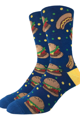 Good Luck Socks - King Size (13-17) - Burgers & Hotdogs