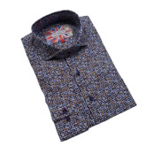 7 Downie St. Patterned Dress Shirt - Multi - FB 63 LS