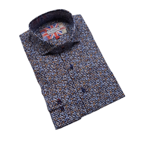 7 Downie St. Patterned Dress Shirt - Multi - FB 63 LS