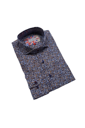 7 Downie St. Patterned Dress Shirt - Multi - FB 63 LS