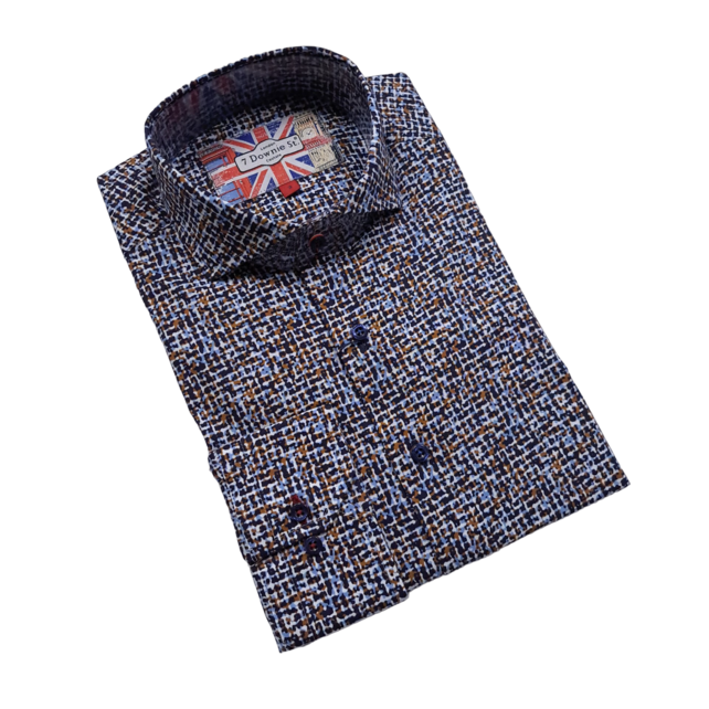 7 Downie St. Patterned Dress Shirt - Multi - FB 63 LS