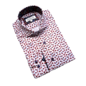 7 Downie Patterned Dress Shirt - Red - FW 5 LS