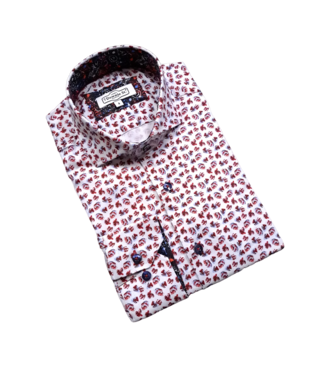 7 Downie St. 7 Downie Patterned Dress Shirt - Red - FW 5 LS