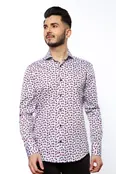 7 Downie Patterned Dress Shirt - Red - FW 5 LS
