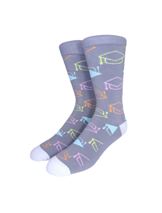Collins Clothiers Grad Socks Grey