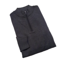 Lief Horsens 1/4 Zip Sweater - Charcoal