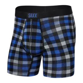 SAXX VIBE Boxer Brief - Flannel Check - Blue