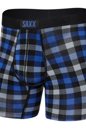 SAXX VIBE Boxer Brief - Flannel Check - Blue