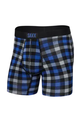 SAXX VIBE Boxer Brief - Flannel Check - Blue