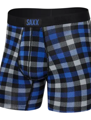 SAXX VIBE Boxer Brief - Flannel Check - Blue