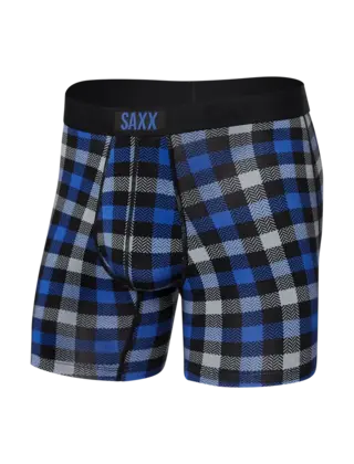 SAXX VIBE Boxer Brief - Flannel Check - Blue