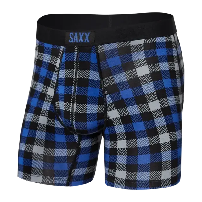 SAXX VIBE Boxer Brief - Flannel Check - Blue SAXX VIBE Boxer Brief - Flannel Check - Blue