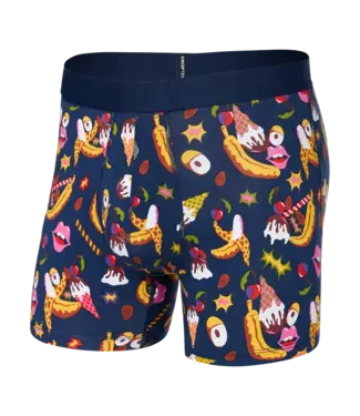 SAXX SAXX DROPTEMP Boxer Brief - Banana Split - Navy